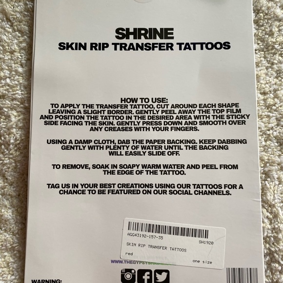⚫️ Shrine Skin transfer tattoos scar horror cosplay - Picture 3 of 4